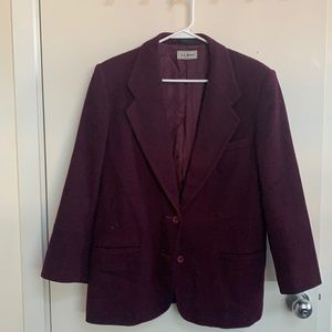 LL Bean 12P plum Blazer